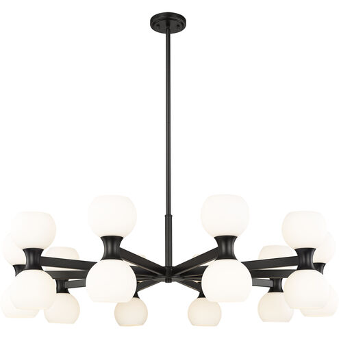 Artemis 20 Light 42 inch Matte Black Chandelier Ceiling Light