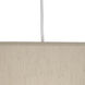 Elena 1 Light 18 inch Painted White Pendant Ceiling Light in Bone Dupioni