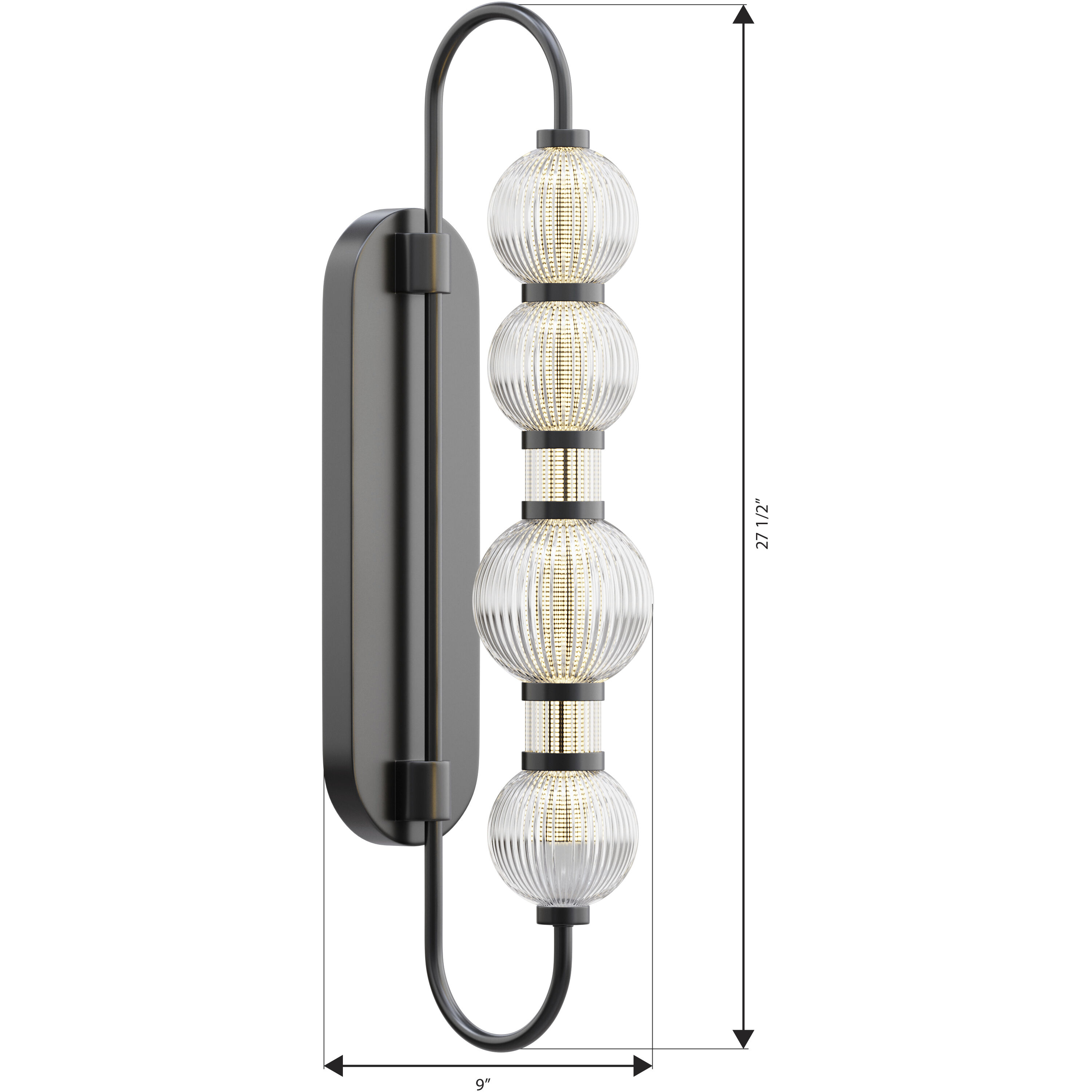 Cordel LED 5.25 inch Dark Matte Black Wall Sconce Wall Light