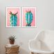 Blush Botanicals Pink and Turquoise and Green Framed Art, Propac