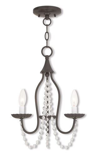 Alessia 3 Light 13 inch English Bronze Mini Chandelier Ceiling Light