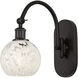 Ballston White Mouchette 1 Light 6 inch Oil Rubbed Bronze Sconce Wall Light