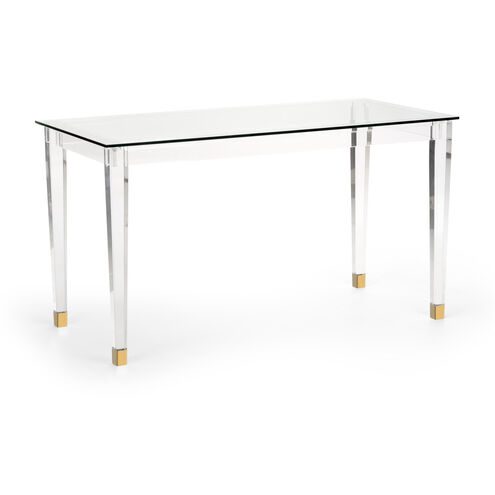 Chelsea House 54 inch Clear/Beveled/Polished Desk