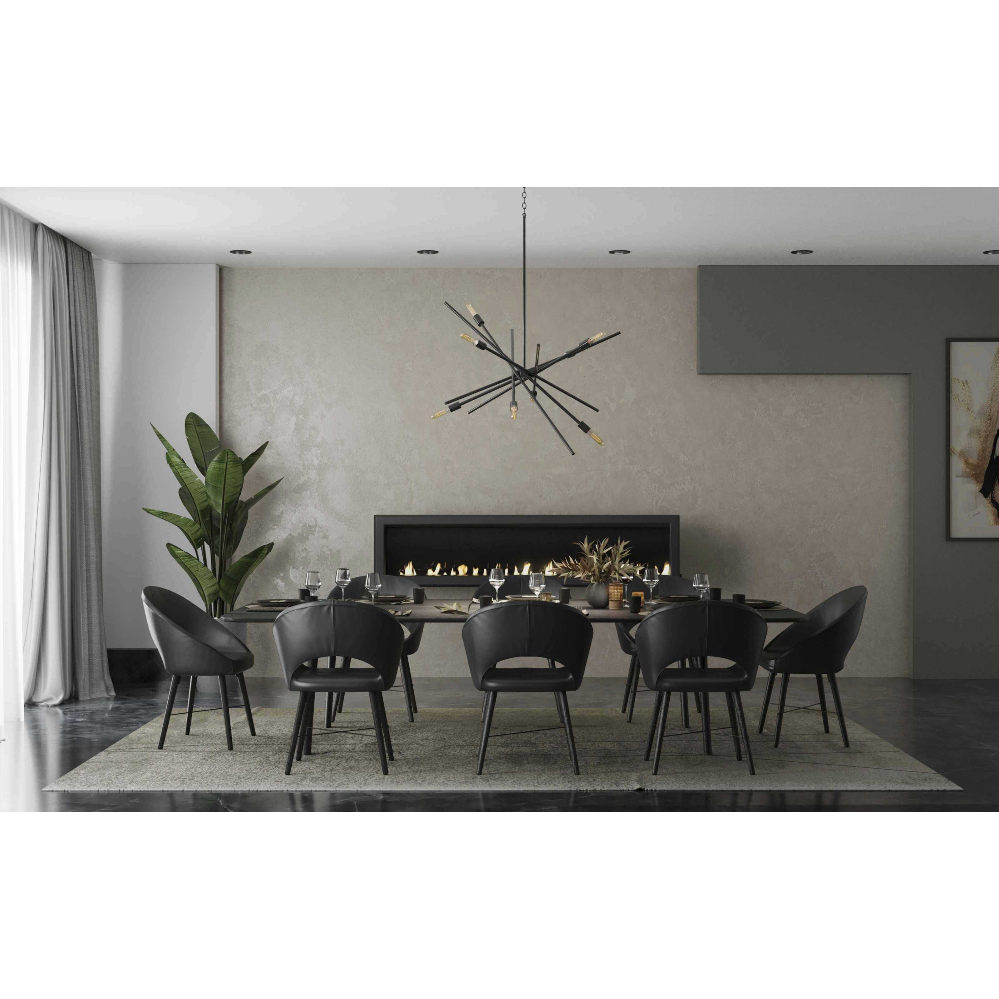 Astra 8 Light 42.38 inch Matte Black Chandelier Ceiling Light, Design Series