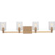 Fullton 4 Light 35 inch Satin Brass Bath Vanity Wall Light