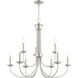 Estate 10 Light 30 inch Brushed Nickel Chandelier Ceiling Light