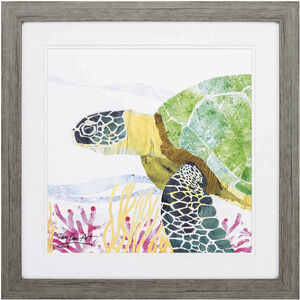 Sea Creature Yellow and Green and Red Framed Art
