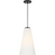 Christos 1 Light 10 inch Matte Black Pendant Ceiling Light, Lighting One
