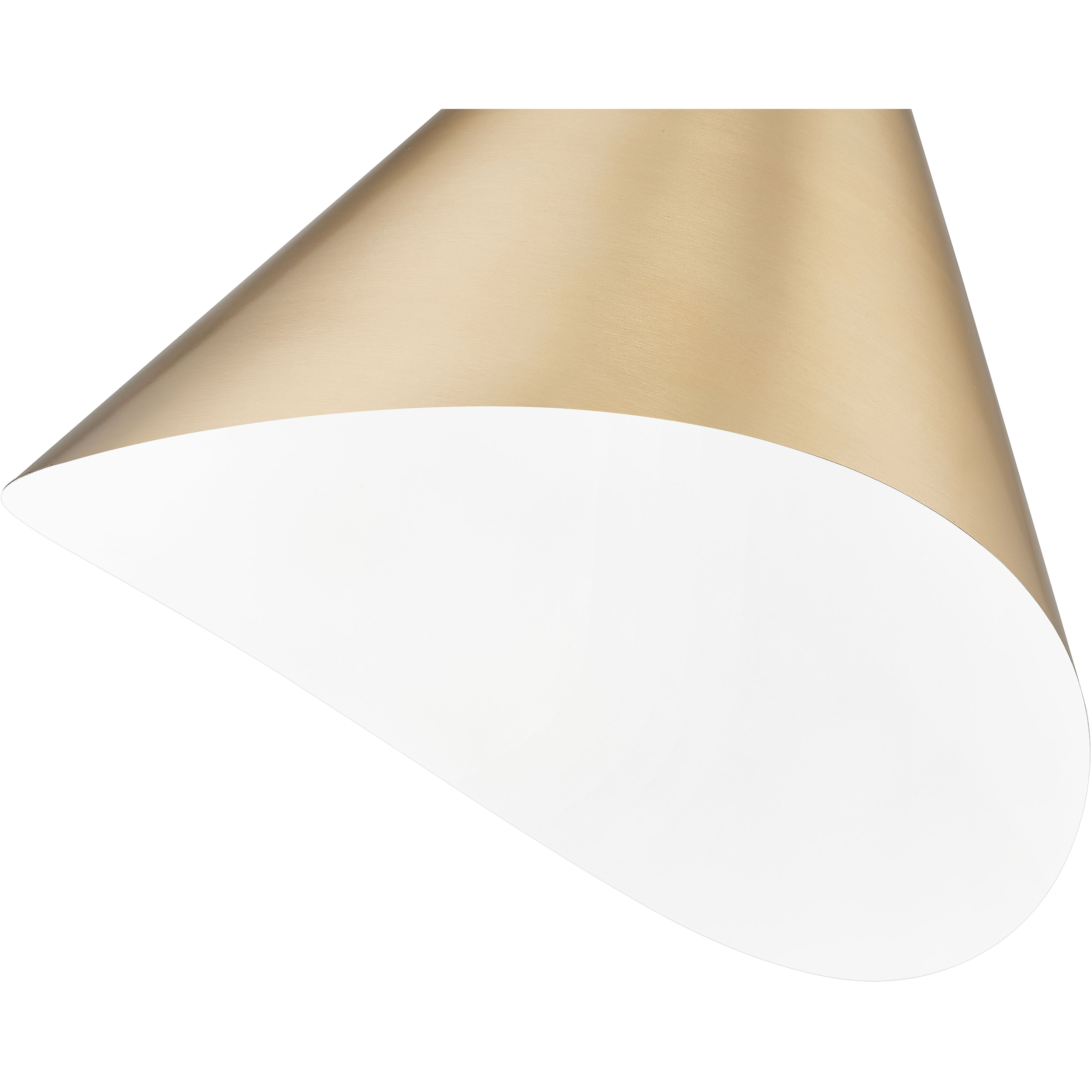 Aria 1 Light 18 inch Modern Gold Pendant Ceiling Light in Modern Gold & Inner White
