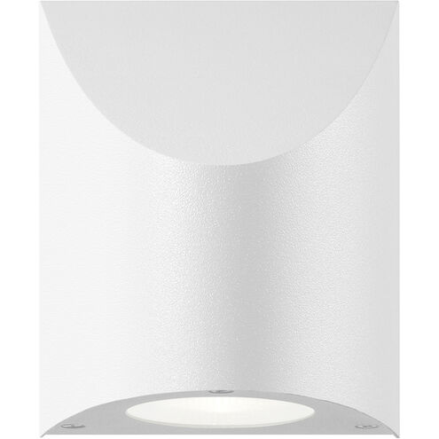 Shear LED 6 inch Textured White Indoor-Outdoor Sconce, Inside-Out