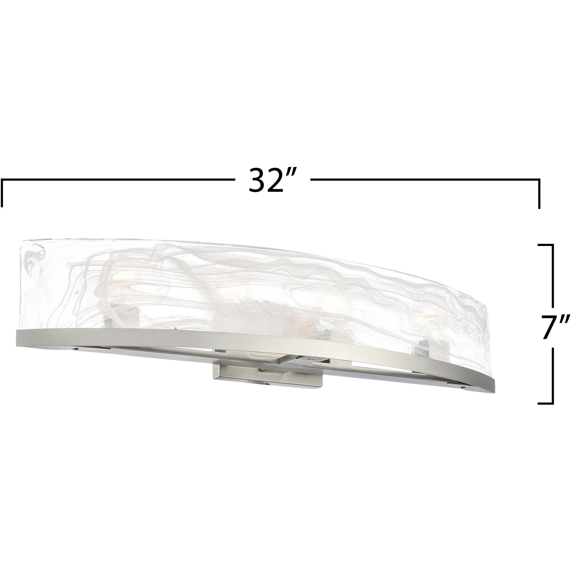 Skye 4 Light 32.01 inch Brushed Nickel Bathroom Vanity Wall Light