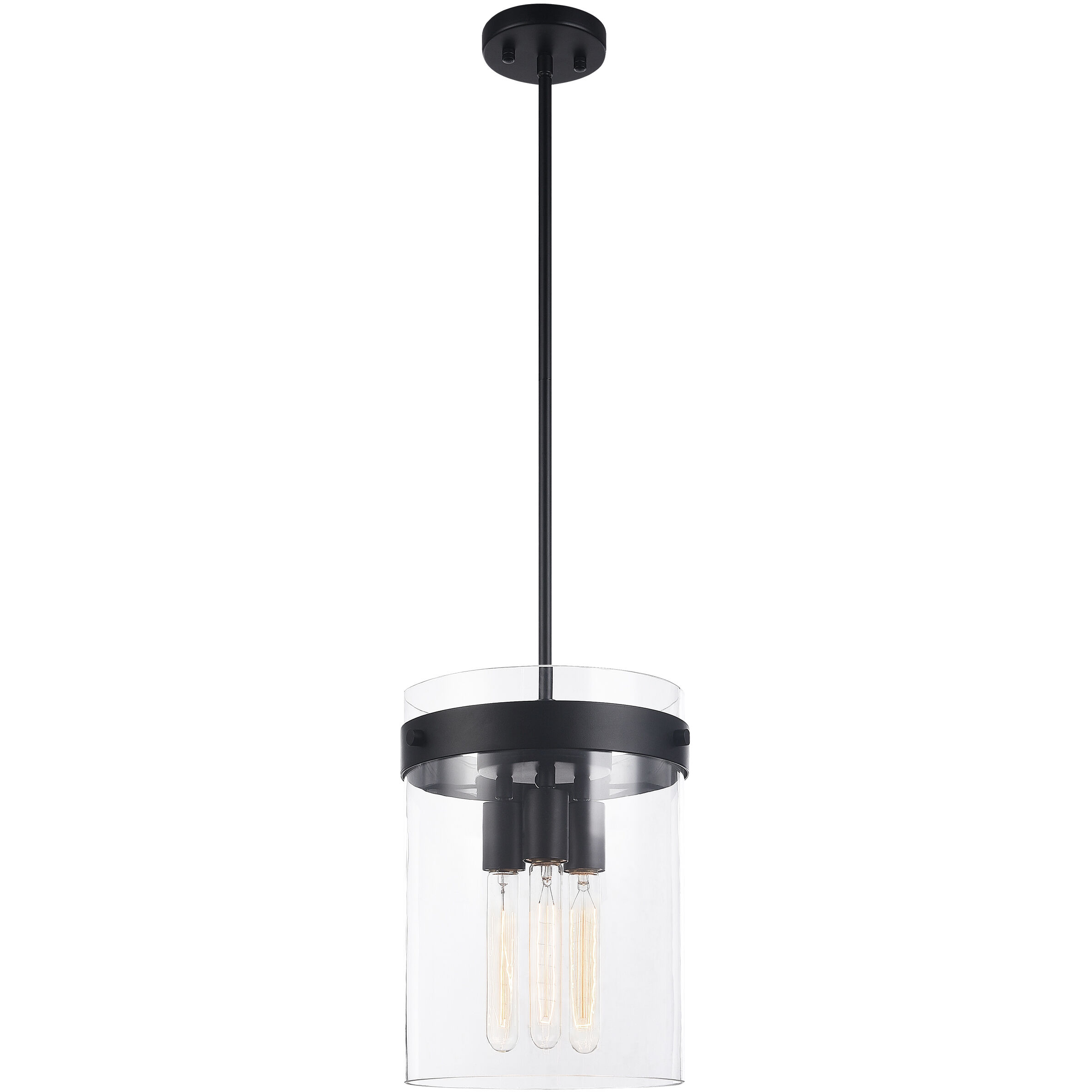 Zale 3 Light 11 inch Black Pendant Ceiling Light
