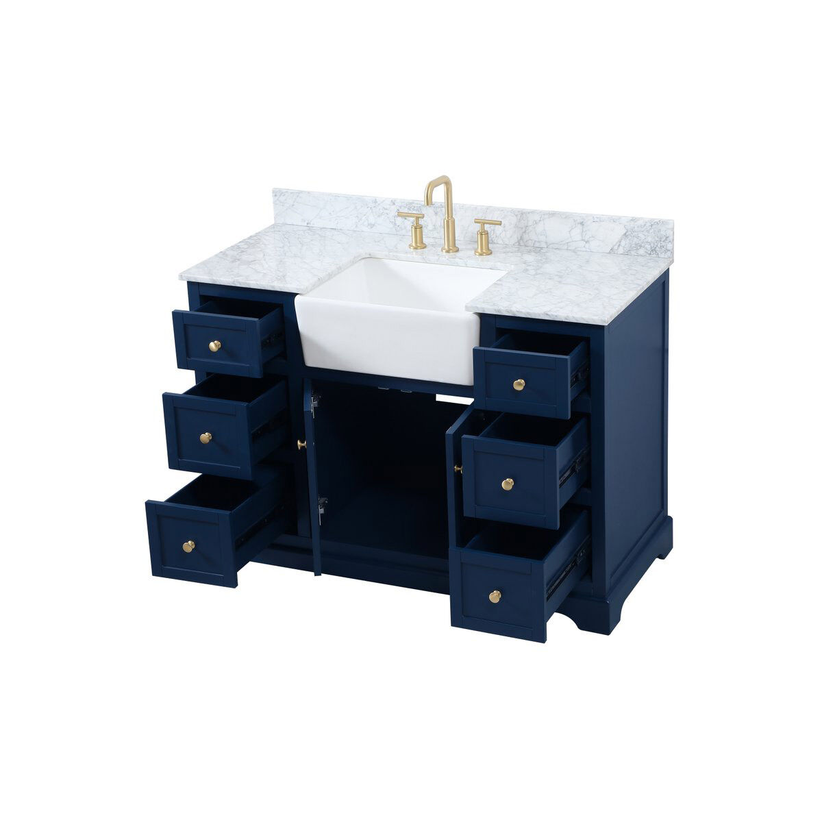 Franklin 48 X 22 X 35 inch Blue Bathroom Vanity Cabinet