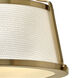 Charlotte 3 Light 20 inch Brushed Caramel Indoor Semi-Flush Mount Ceiling Light