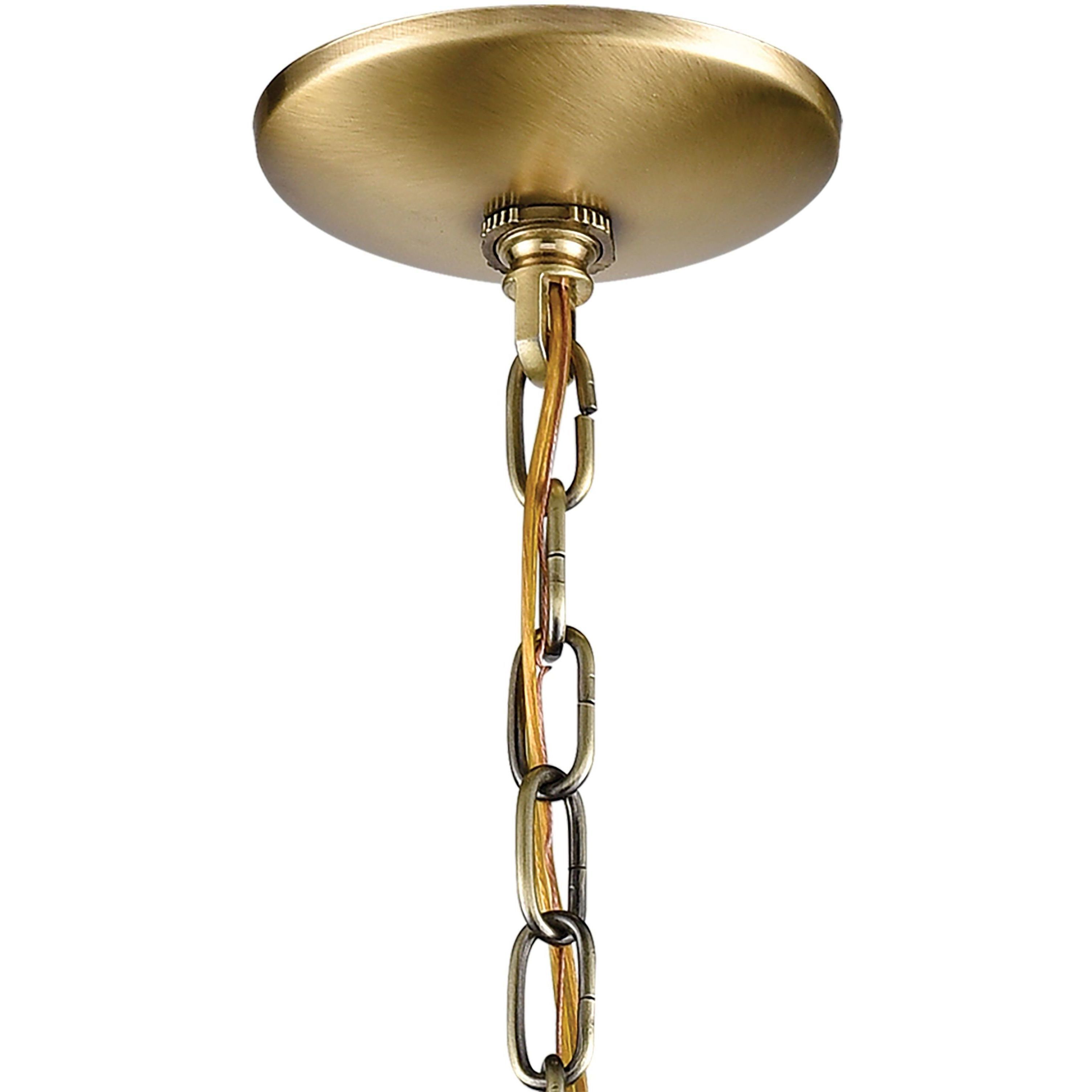 Ashford 3 Light 12 inch Antique Brass Outdoor Pendant