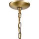 Ashford 3 Light 12 inch Antique Brass Outdoor Pendant