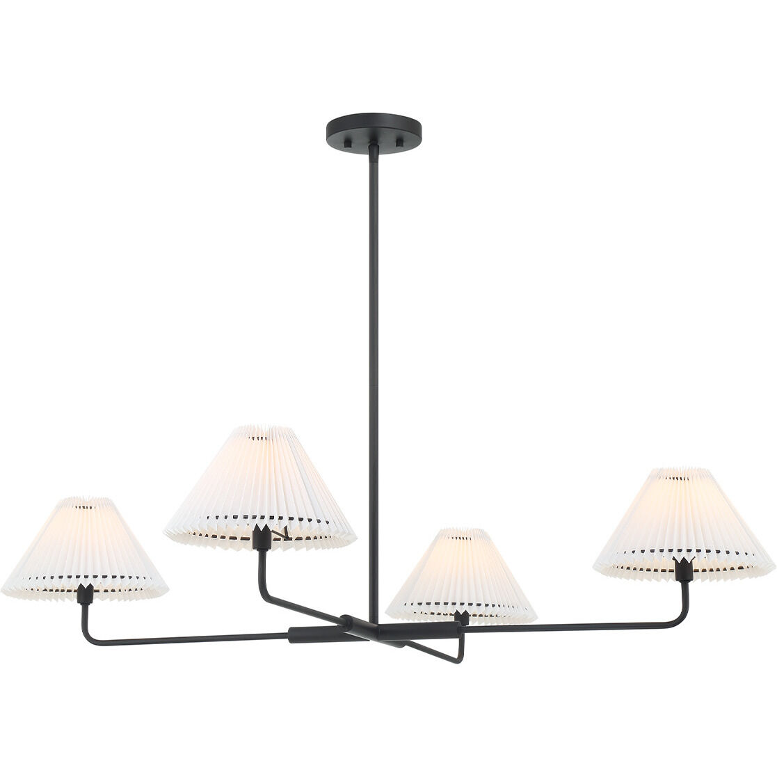 Stella 4 Light 41 inch Matte Black Chandelier Ceiling Light