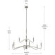 Pilar 9 Light 40 inch Brushed Nickel Chandelier Ceiling Light