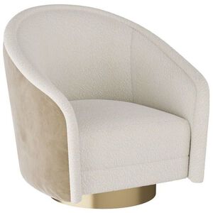 Aljona 32 inch Cream Swivel Chair