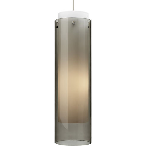 Echo Grande 1 Light 5 inch Black Pendant Ceiling Light in Incandescent, Smoke Glass