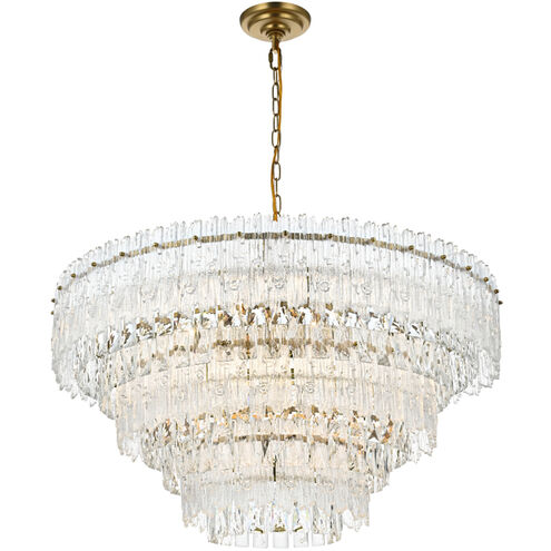 Emilia 10 Light 31 inch Satin Gold Pendant Ceiling Light