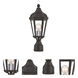 Morgan 1 Light 17.75 inch Textured Black Outdoor Post Top Lantern
