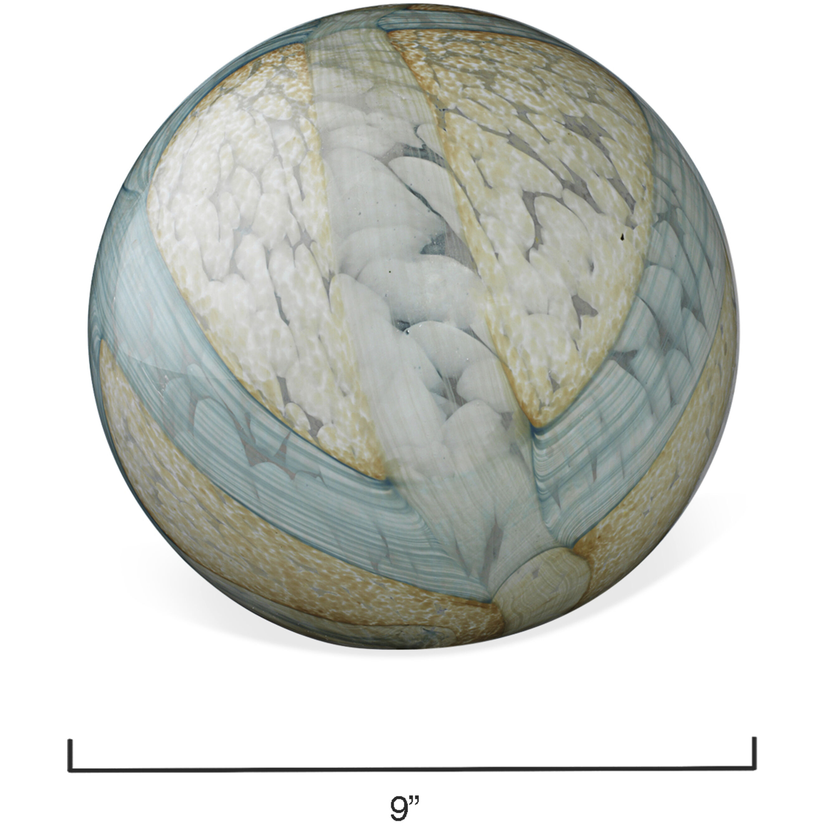 Cosmos Pale Blue Glass Glass Balls, Set of 2