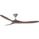 Maverick 60 inch Brushed Steel with Dark Walnut Blades Ceiling Fan