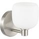 Valentina 1 Light 6.25 inch Brushed Nickel Vanity Light Wall Light
