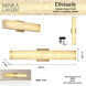 Divinely LED 3 inch Celeste Brass ADA Wall Sconce Wall Light