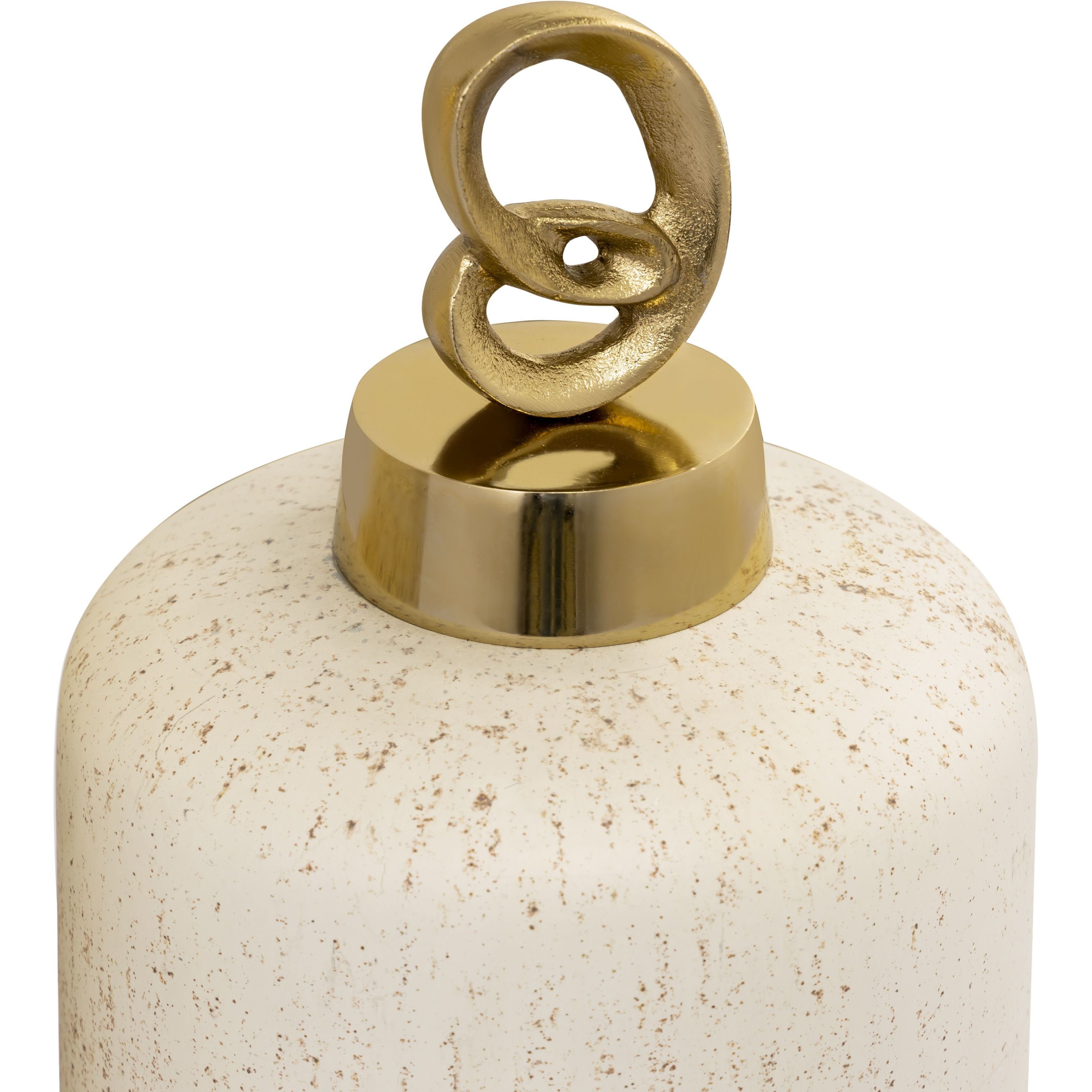 Tiff Aged Cream with Antique Brass Bottle, Set of 2