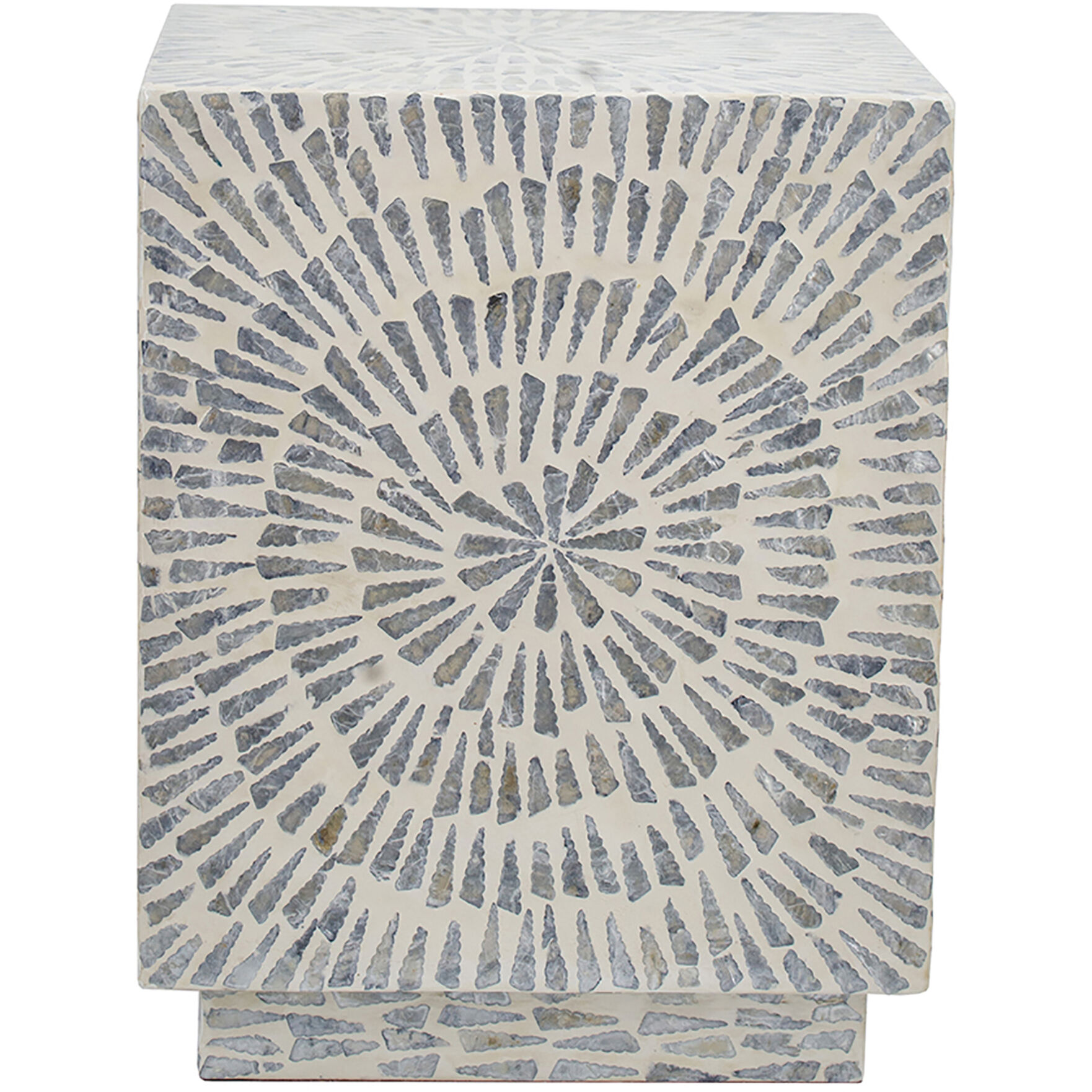 Square 17.7 inch Gray Stool