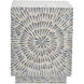 Square 17.7 inch Gray Stool