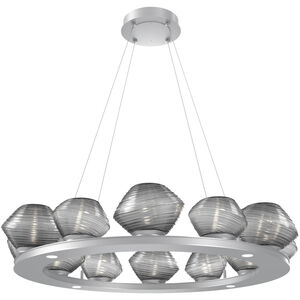 Mesa LED Classic Silver Chandelier Ceiling Light, Ring