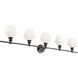 Gene 5 Light 47 inch Black Wall sconce Wall Light