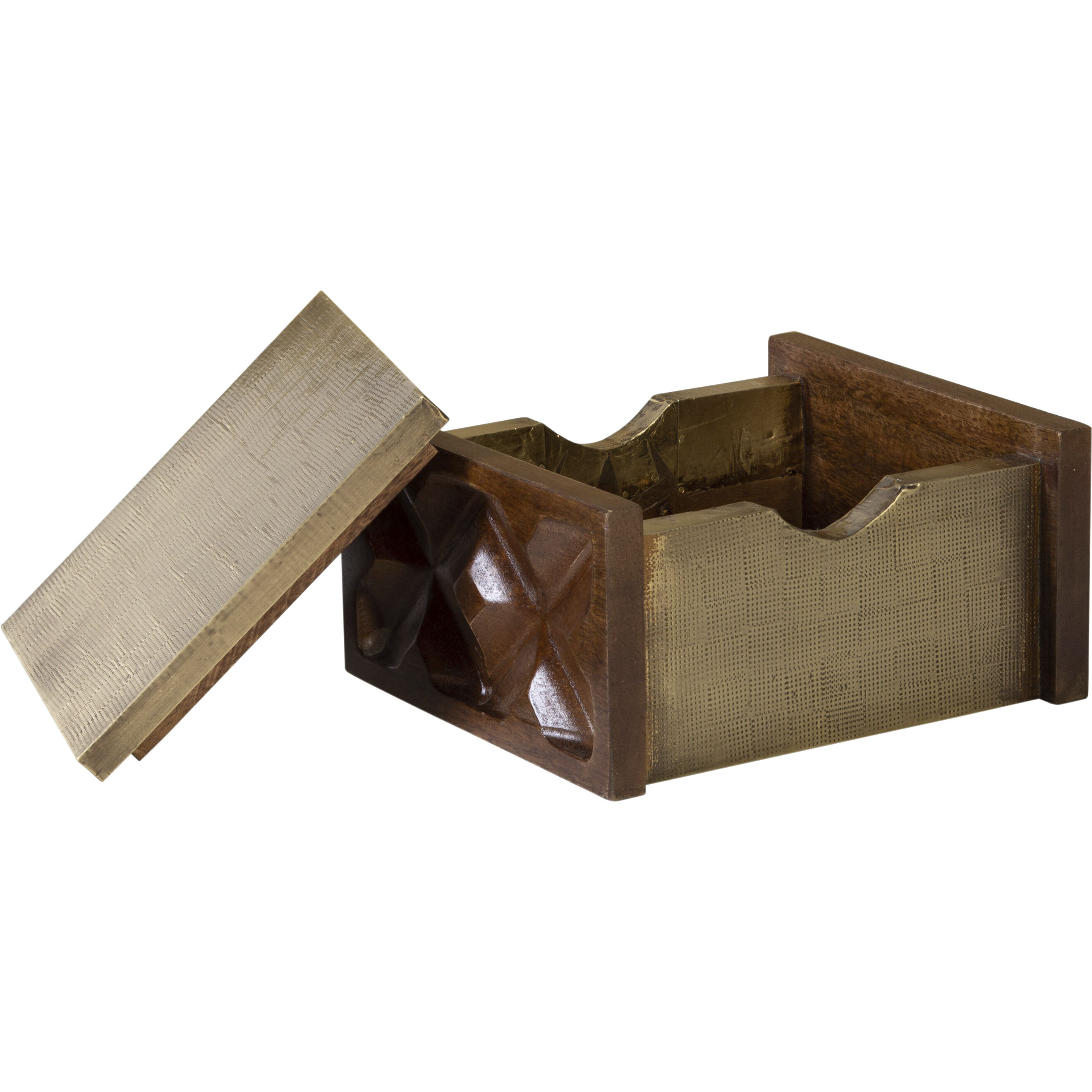 Dorsey 9 X 8 inch Walnut with Aged Brass Box