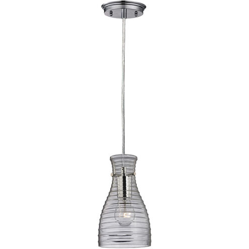 Strata 1 Light 6 inch Polished Chrome with Clear Mini Pendant Ceiling Light