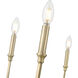 Azara 5 Light 28 inch Vintage Brass Chandelier Ceiling Light