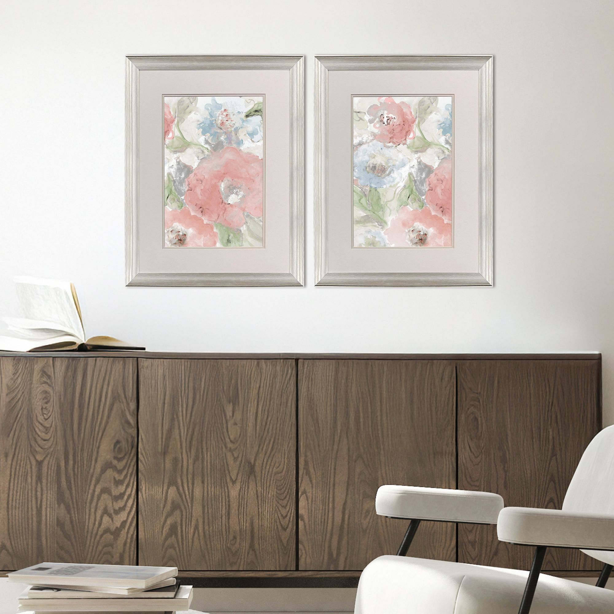 Spring in Provence Pink and Blue and Green Framed Art, Propac