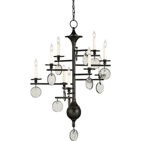Sethos 9 Light 28 inch Old Iron Chandelier Ceiling Light, Small