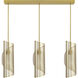 Hillbourne Linear Chandelier Ceiling Light in Warm Brass