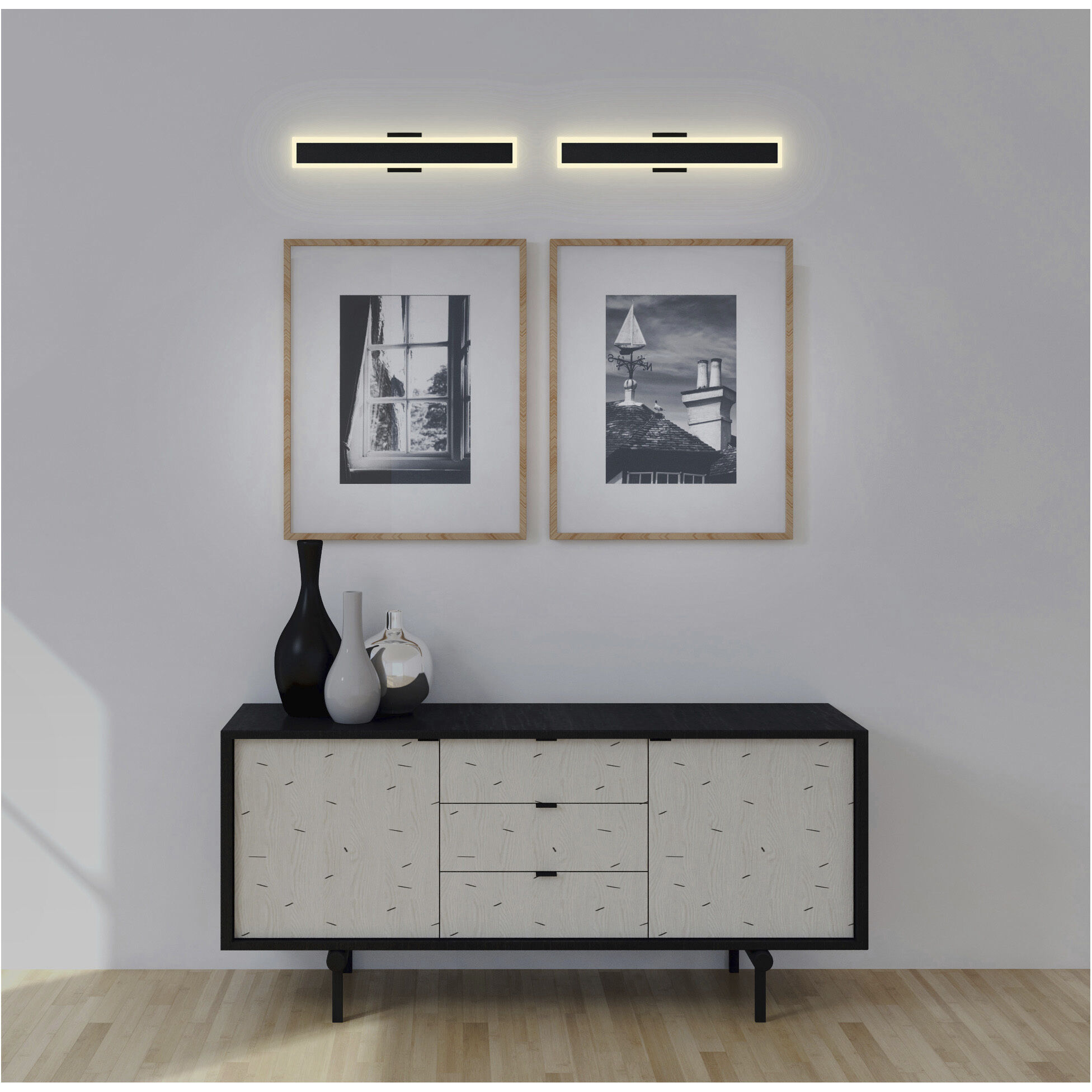 Malibu LED 32 inch Black Outdoor Wall Light