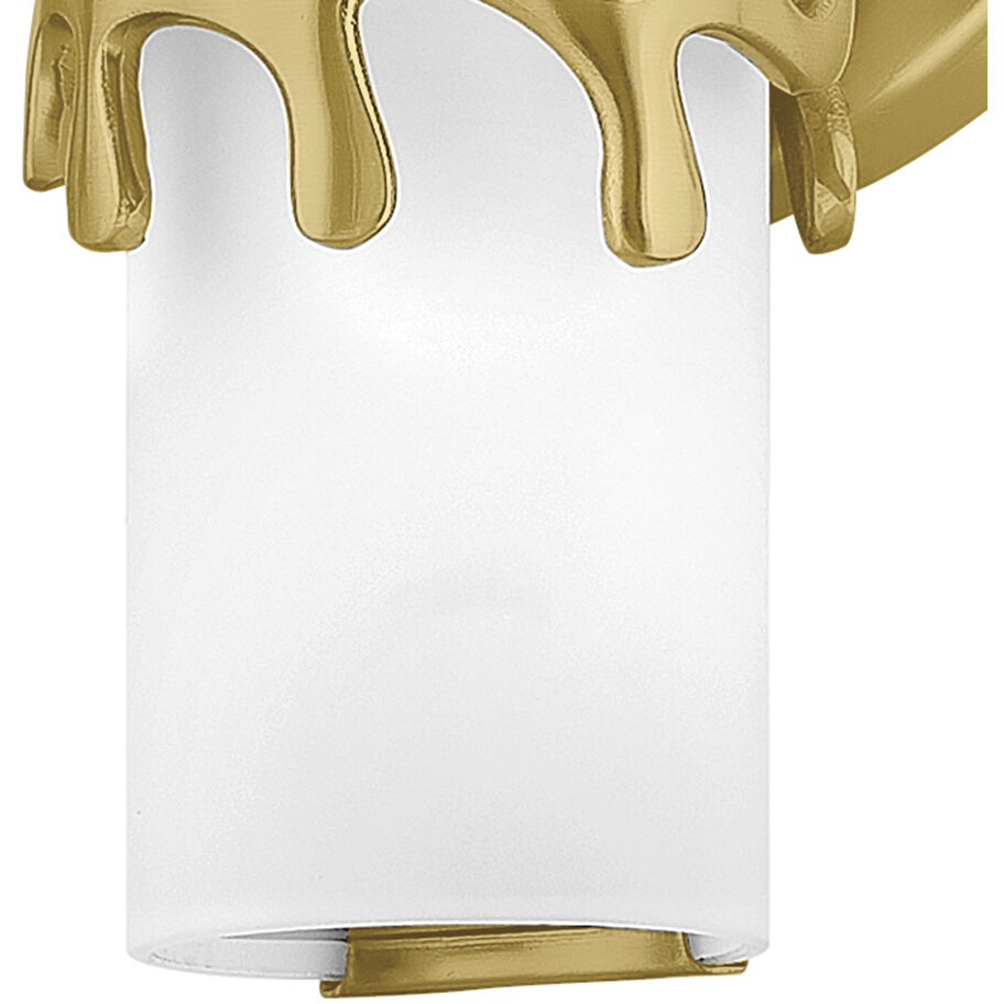 Lyra LED 5 inch Lacquered Brass Bath Light Wall Light