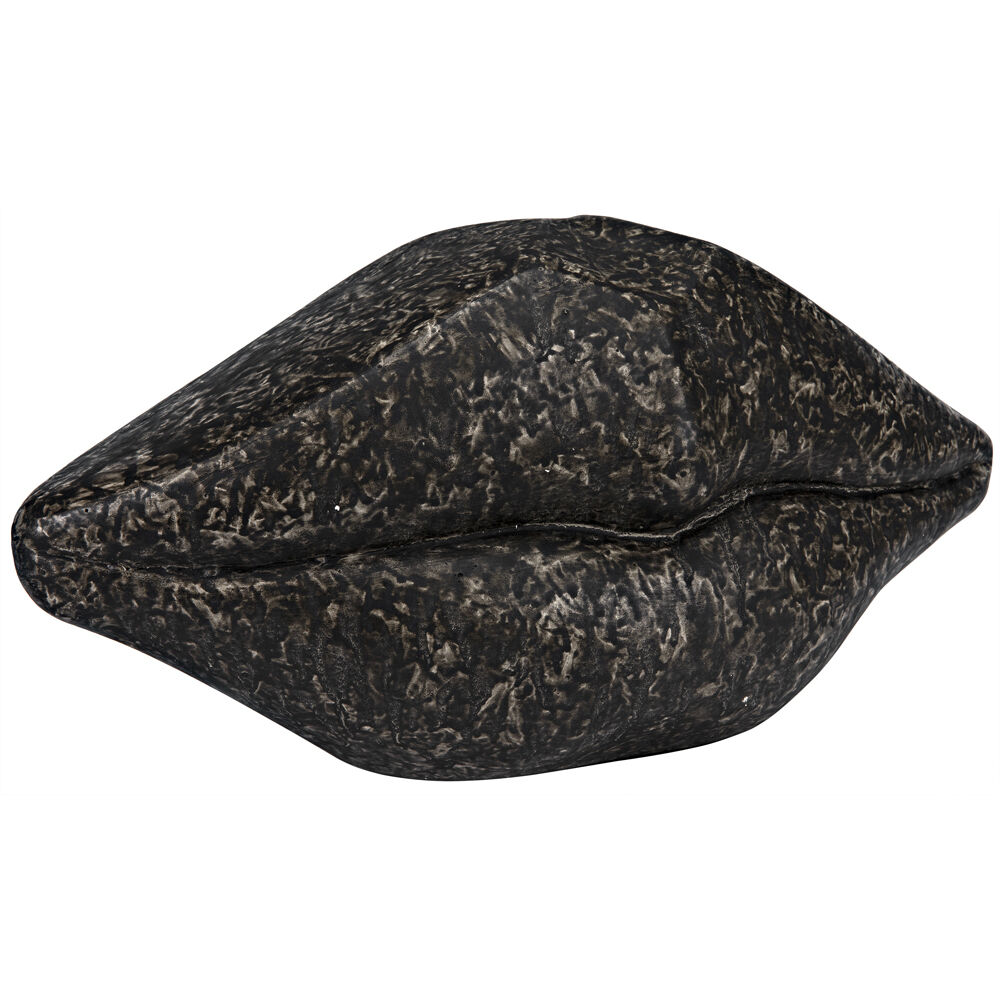 Lips Black Fiber Cement Statue