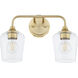 Raymond 2 Light 16 inch Aged Brass Vanity Light Wall Light
