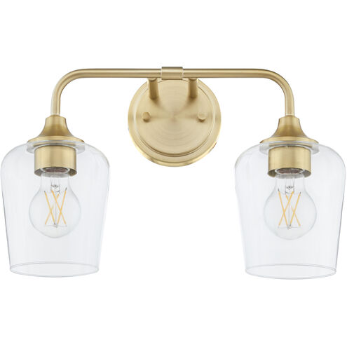 Raymond 2 Light 16 inch Aged Brass Vanity Light Wall Light