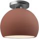 Radiance LED 7 inch Canyon Clay and Brushed Nickel Semi Flush Ceiling Light