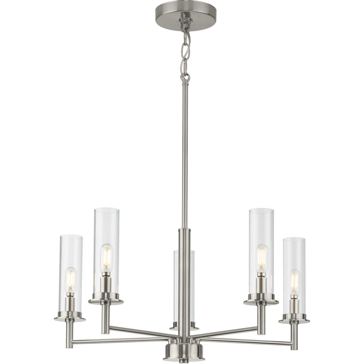 Kellwyn 5 Light 23 inch Brushed Nickel Chandelier Ceiling Light