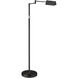 Contemporary 50.25 inch 9.00 watt Black Task Floor Lamp Portable Light, Swing Arm