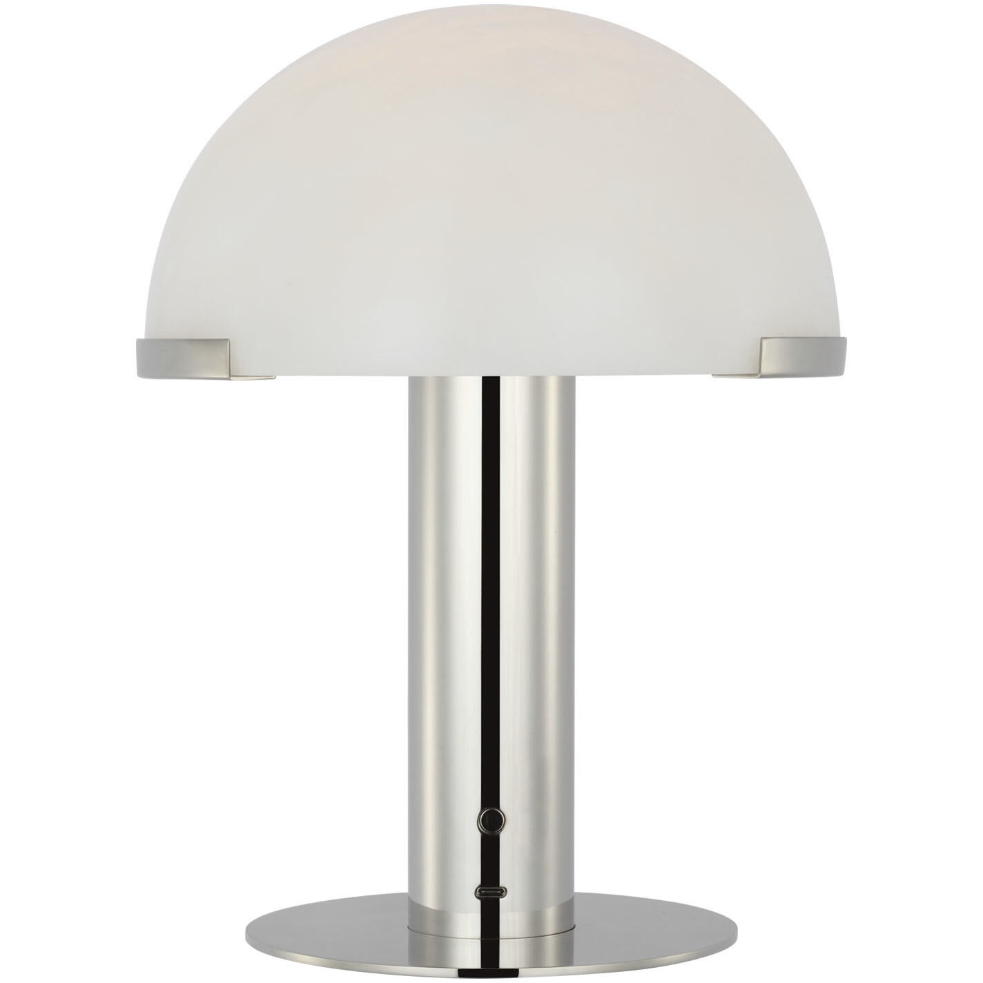 Kelly Wearstler Melange 12 inch 4.00 watt Polished Nickel Rechargeable Table Lamp Portable Light